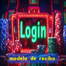 modelo de recibo de pagamento word