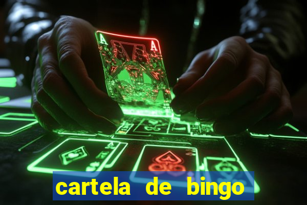 cartela de bingo pra imprimir