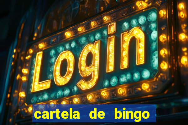 cartela de bingo pra imprimir