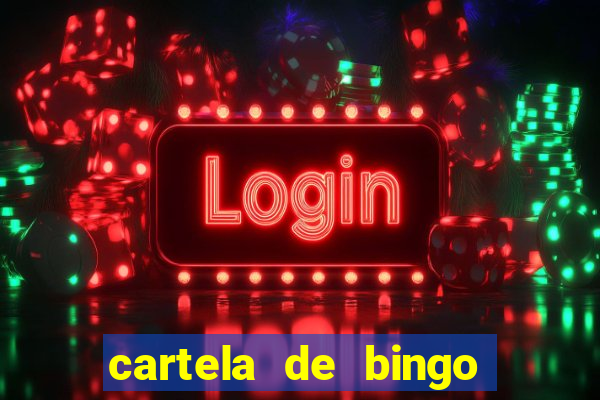 cartela de bingo pra imprimir