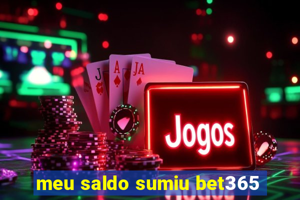 meu saldo sumiu bet365