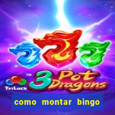 como montar bingo brinquedos toia