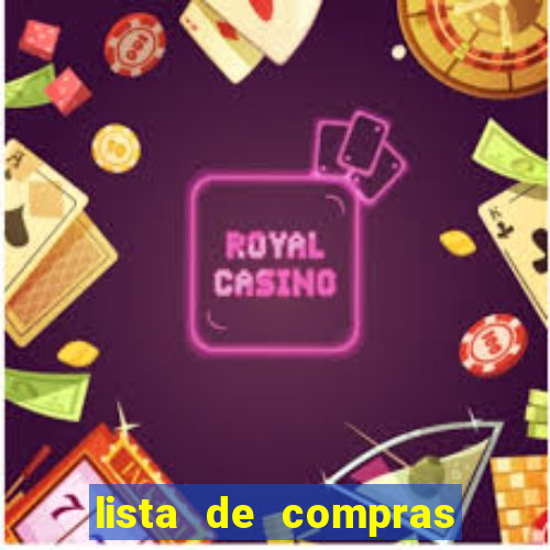 lista de compras mensal para 2 pessoas