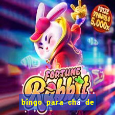 bingo para chá de bebê para imprimir grátis