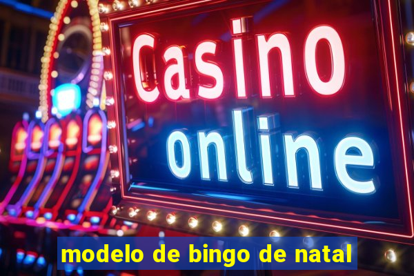 modelo de bingo de natal