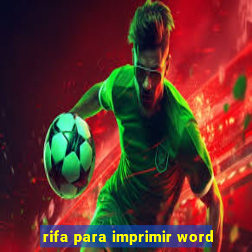 rifa para imprimir word