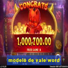 modelo de vale word