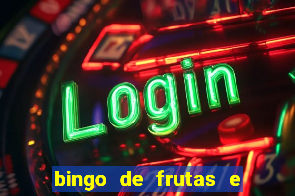 bingo de frutas e legumes para imprimir