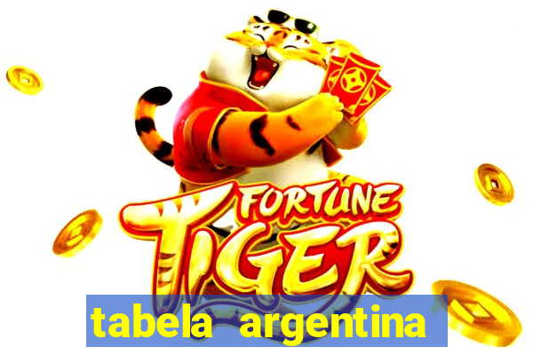 tabela argentina torneo betano