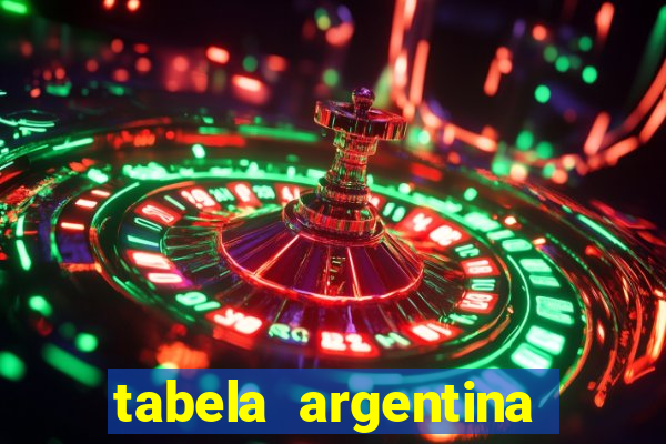 tabela argentina torneo betano