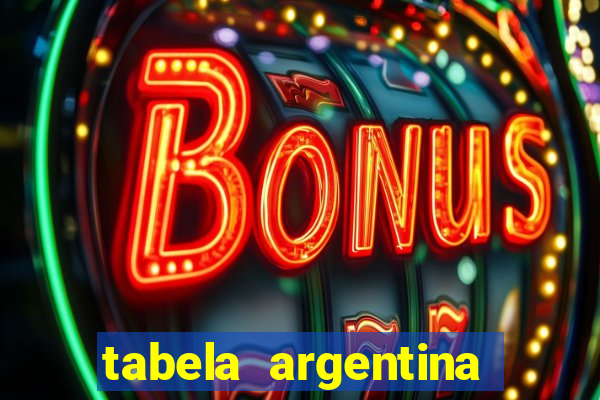 tabela argentina torneo betano