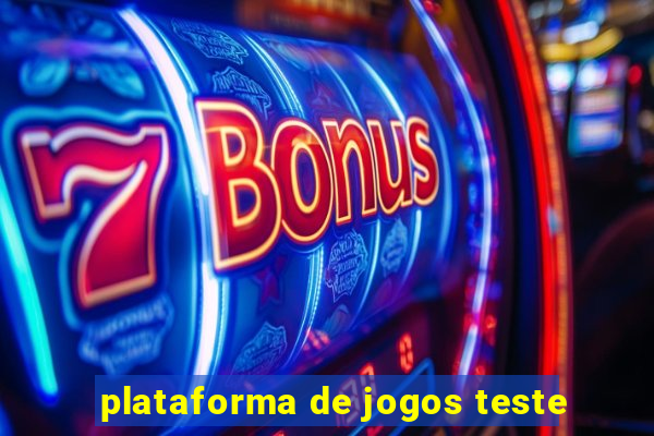 plataforma de jogos teste