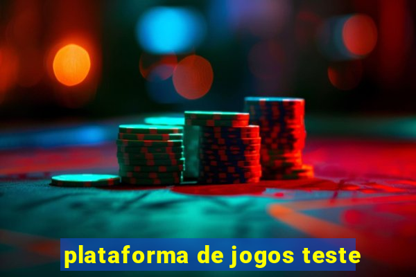 plataforma de jogos teste