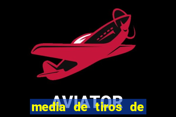 media de tiros de meta por jogo