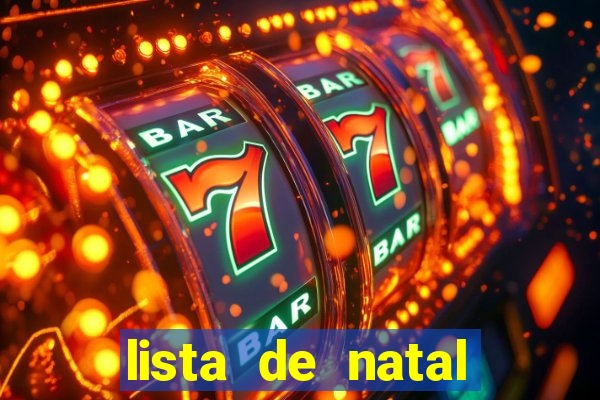 lista de natal para imprimir