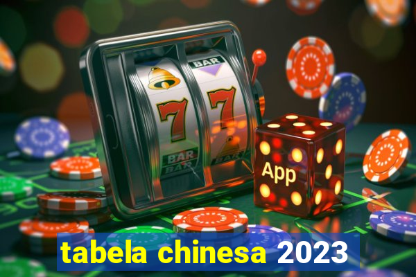 tabela chinesa 2023