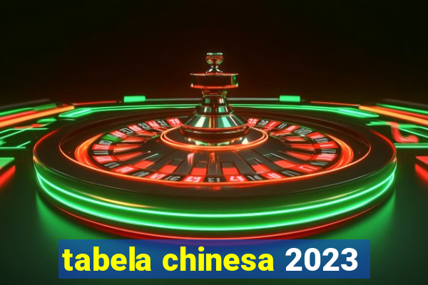 tabela chinesa 2023