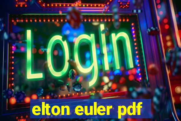 elton euler pdf