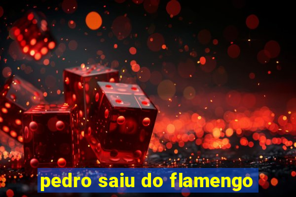 pedro saiu do flamengo