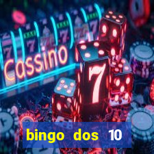 bingo dos 10 mandamentos da lei de deus