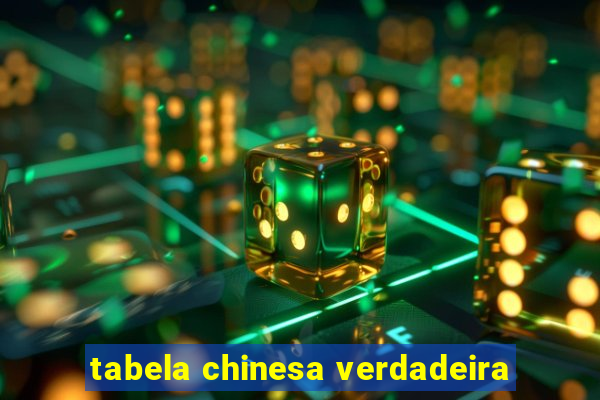 tabela chinesa verdadeira