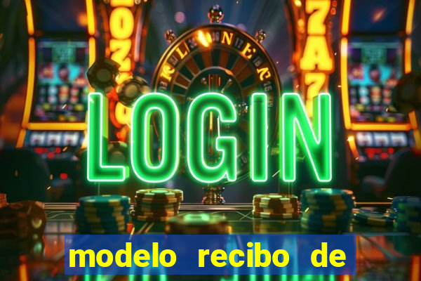 modelo recibo de pagamento word