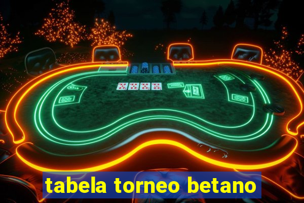 tabela torneo betano