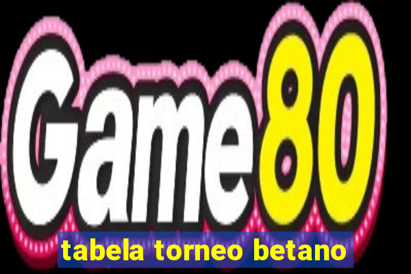 tabela torneo betano