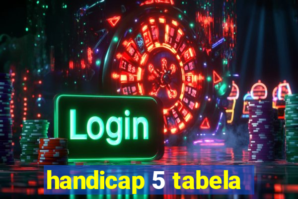 handicap 5 tabela