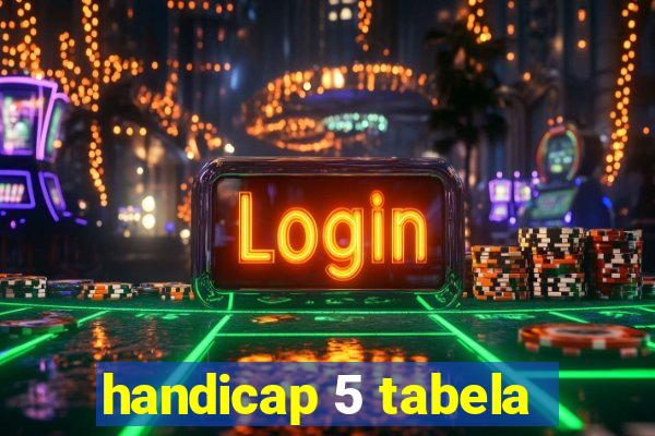 handicap 5 tabela