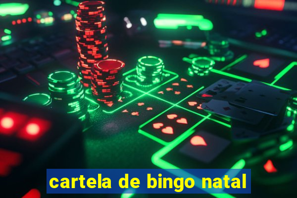 cartela de bingo natal