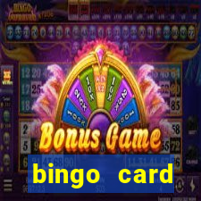 bingo card generator with pictures