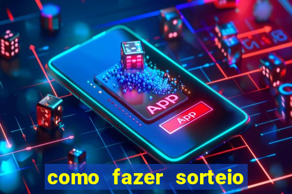 como fazer sorteio de cores online