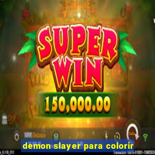 demon slayer para colorir