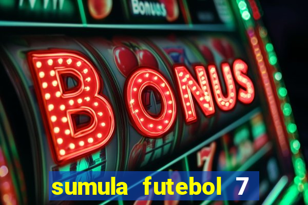 sumula futebol 7 society excel