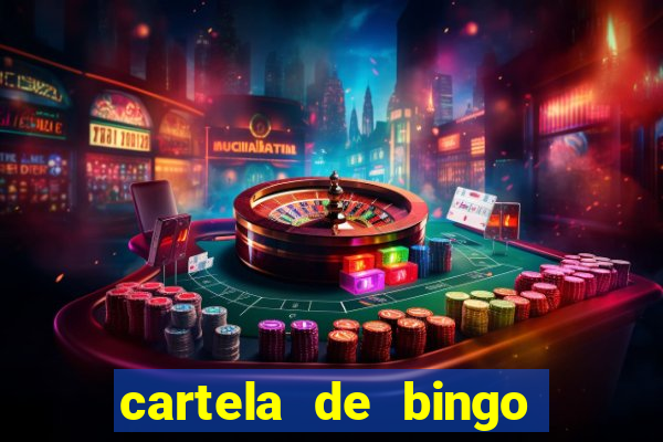 cartela de bingo cha de bebe