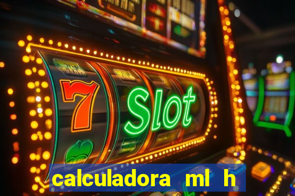 calculadora ml h para mcg kg min