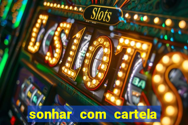 sonhar com cartela de bingo