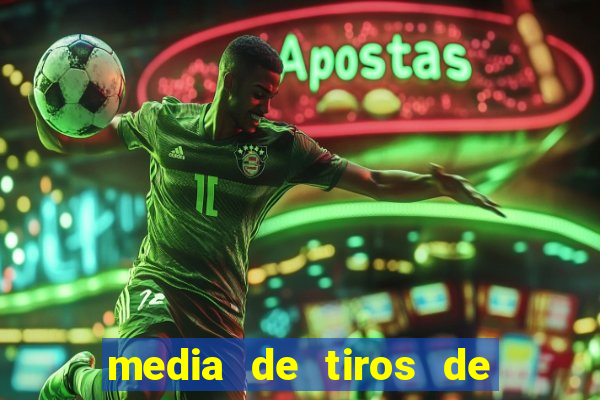 media de tiros de meta por jogo