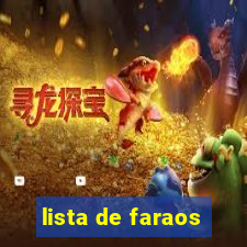 lista de faraos