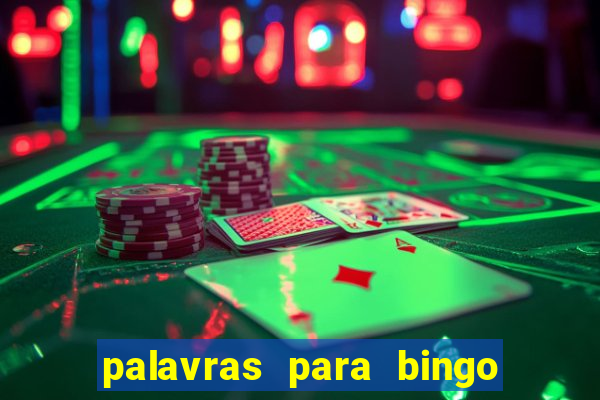 palavras para bingo cha de bebe