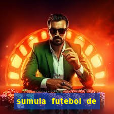 sumula futebol de campo word