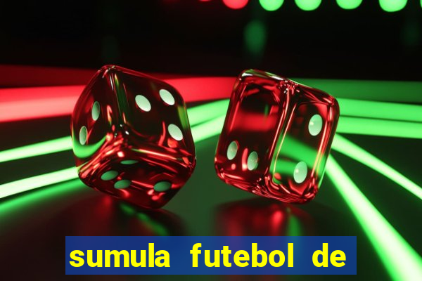 sumula futebol de campo word