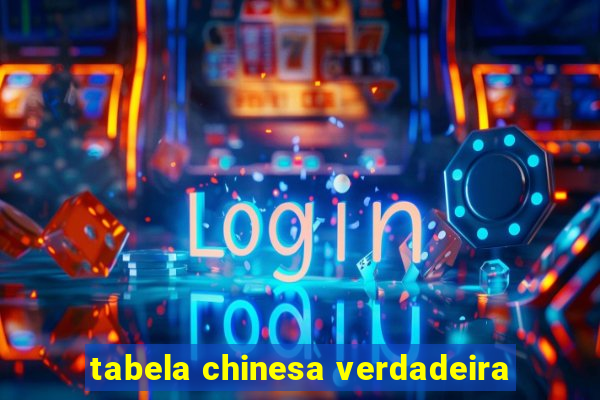 tabela chinesa verdadeira