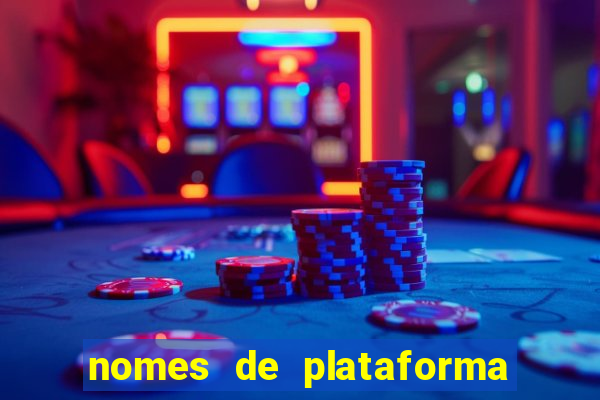 nomes de plataforma de jogos de aposta